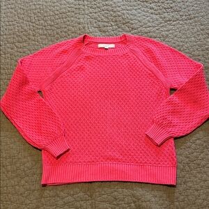 LOFT Vibrant Pink Sweater